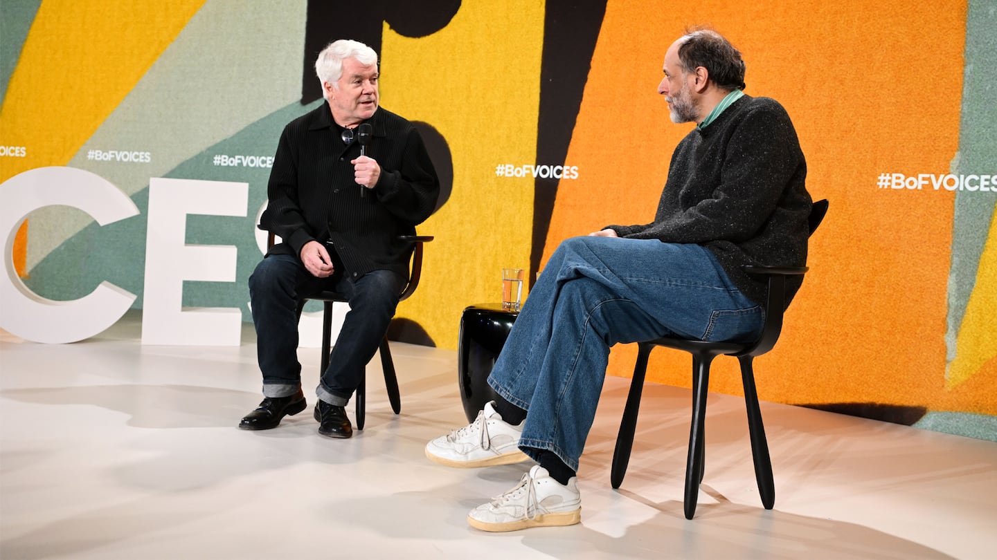 Luca Guadagnino and Tim Blanks at VOICES 2025.