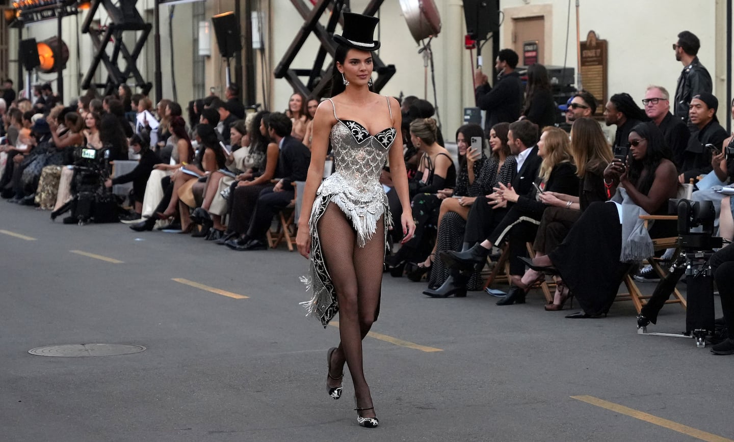 Kendall Jenner walks the runway during Vogue World: Hollywood 2025 at Paramount Studios on Oct. 26, 2025 in Los Angeles, California.