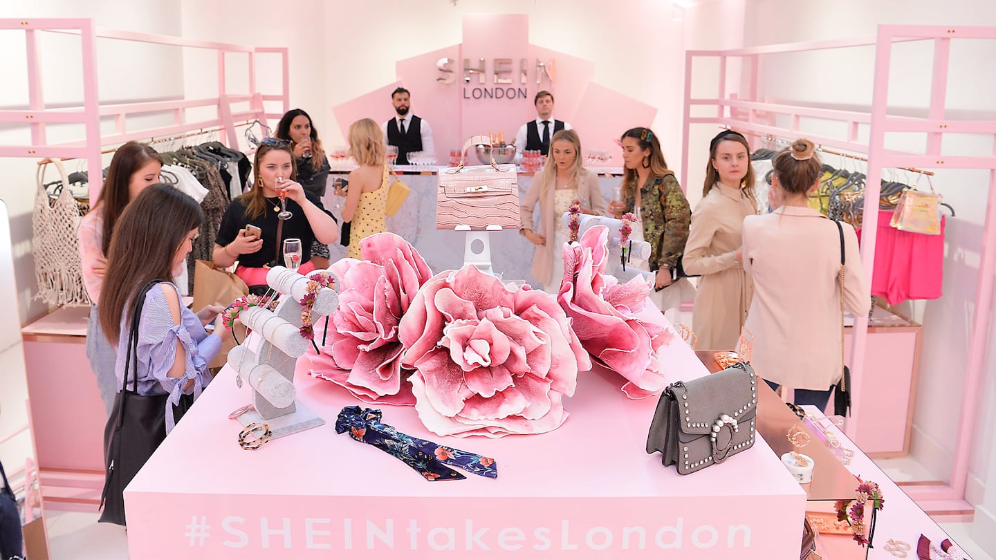 A Shein pop-up event in London. The fast fashion giant is reportedly prepping an IPO in the city.