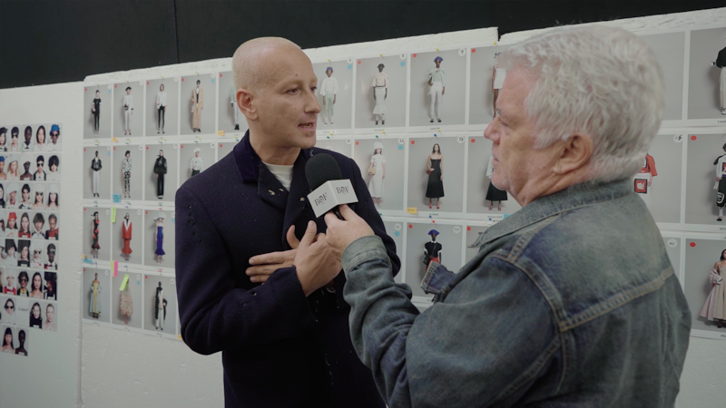 Backstage at Marni Spring/Summer 2025.